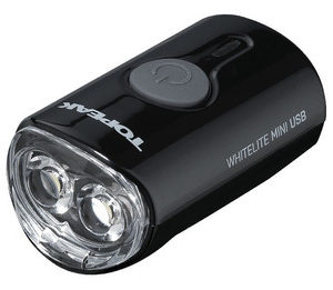 Topeak faro de alerta frontal (blanco/negro) 50lumens whitelite mini usb