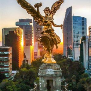 Rodada del ángel de la independencia al otomí