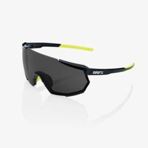 100% Lentes racetrap gloss black smoke